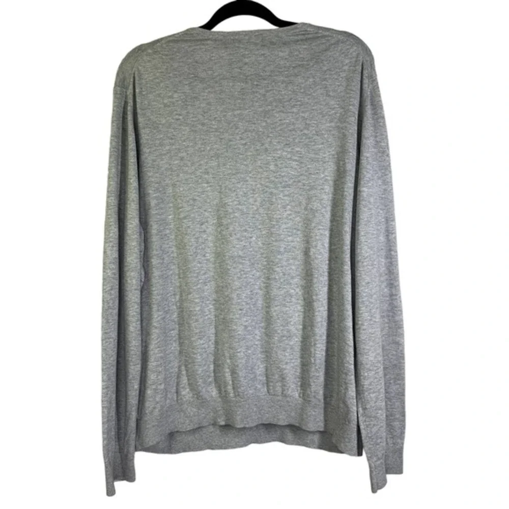 BANANA REPUBLIC Gray V-Neck Pullover Sweater‎